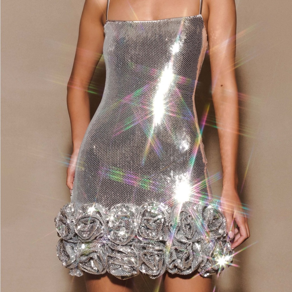 Silver Sequin Mini Dress (Unworn w/Tags)